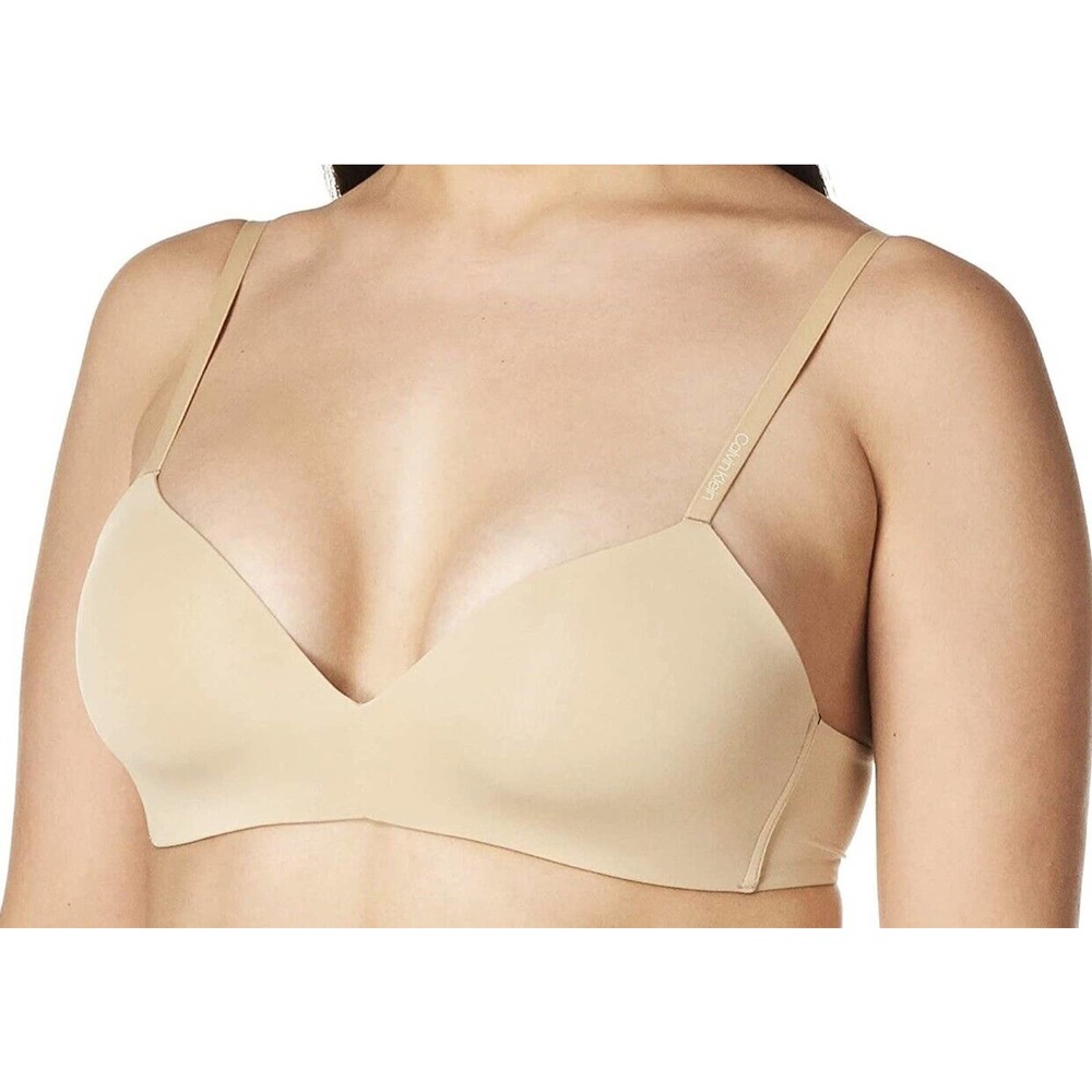 NWT Calvin Klein Women's Form Lightly Lined Demi Bra, Bare Size 38C